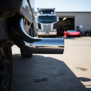 Punta de escape universal cromada de 4-5 pulgadas con codo pulido a espejo, de chapa de acero de 1.5mm resistente a altas temperaturas para camiones y coches deportivos - Product Image 2