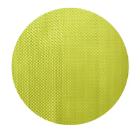 Tissu en fibre d'aramide tissé jaune 1500D 200GSM, ignifuge, de poids moyen, pour tissu balistique
