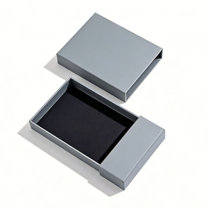 Gift Cardboard Box with Ribbon Bow for Tie <strong>Watch</strong> Necklace and Ring Packaging with Velvet Insert Paper Cardboard Box - Product Image 3
