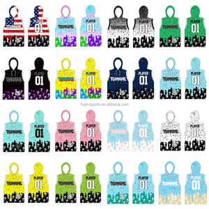 FQ Diseño Personalizado Faith Cross 7 on 7 Sudadera con Capucha sin Mangas <span class=keywords><strong>de</strong></span> Compresión Transpirable Estampada, Conjunto <span class=keywords><strong>de</strong></span> Fútbol Americano <span class=keywords><strong>de</strong></span> Bandera Cristiano 7v7 Ice Creammm - Product Image 2