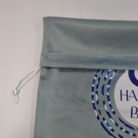 Pochette de rangement en velours multi-tailles avec cordon de serrage, sac en tissu doux personnalisé avec marque pour emballer boucles d'oreilles, bracelets et petits accessoires