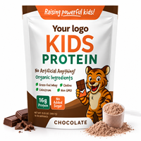 Formules personnalisées OEM ODM sous marque privée : Poudre protéinée pour enfants au chocolat, lactosérum de vache nourrie à l'herbe, colostrum, choline – Compléments nutritionnels quotidiens