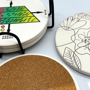 Custom logo Classic Ceramic <b>Coasters</b> Water Absorbent Tea Cup <b>Coaster</b> <b>Set</b> for Coffee Drinks Sublimation <b>Coaster</b> Table - Product Image 6