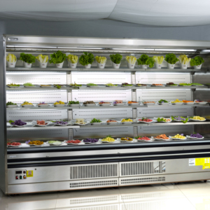 Kemer nhiều lớp tùy chỉnh đứng thương mại đồ uống và phục vụ Máy làm lạnh mở hiển thị trường hợp - Product Image 1