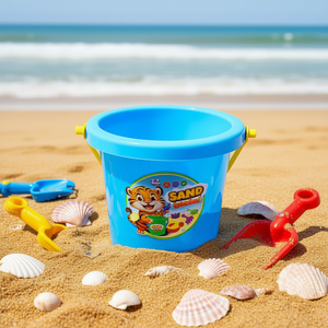 Kids <b>Beach</b> Sand Bucket Toy <b>Plastic</b> Outdoor Sand Play Bucket Mesh Packed - Product Image 3
