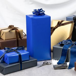 Shimmer Navy Blue Wrapping <b>Paper</b> Roll 17 Inches X 33 Feet Pearly Lustre Gift Craft Use - Product Image 3