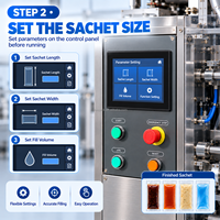 Machine d'emballage DEEPACK pour sauces de nouilles froides avec dosage pneumatique et scellage arrière pour sachets d'ingrédients alimentaires