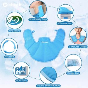 بيع بالجملة الأكثر مبيعًا حقيبة ثلج هلامية قابلة لإعادة الاستخدام للكتف والرقبة باردة وساخنة لتخفيف آلام الكتف والرقبة - Product Image 3