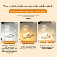 Lampe de bureau LED créative de style nordique, mini, à clipser sur lit, rechargeable, protection oculaire, veilleuse