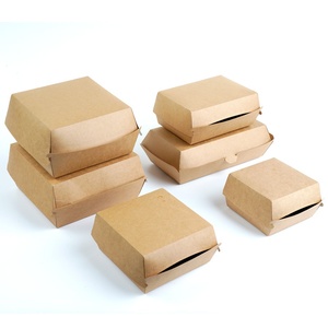 Boîte à hamburger jetable en carton ondulé, emballage alimentaire pour snacks et soufflés, vente en gros, boîte biodégradable - Product Image 3