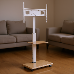 Carrito de TV con Bandeja Ajustable en Altura, Soporte para Pantalla de 32-70 Pulgadas, Capacidad de 88 Libras, Base Móvil con Ruedas para Televisión - Product Image 2