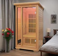 Sauna infrarouge portable pour 1 personne, en bois de cèdre rouge et de pruche, faible EMF, pour usage intérieur, maison et jardin