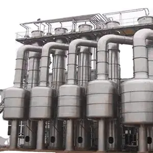 Filme de queda eficiente três produtos químicos evaporador de dessalinização de águas residuais sal de mesa multi-efeito