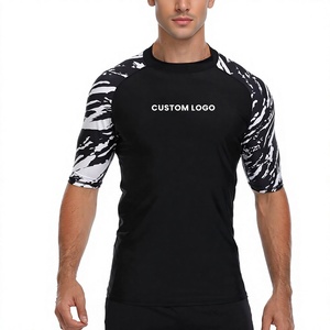 Manches courtes Rash Guards Hommes compression Porter Fitness Gym Running Wear Serré En Gros Personnalisé Superbe Qualité Adultes Porter - Product Image 1