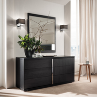 Ensemble de chambre à coucher d'hôtel moderne de luxe sur mesure Shiyi, lit en bois king ou queen avec coiffeuse et tiroir de placard, design personnalisé