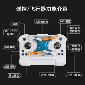 Mini drone de poche anti-chute ultra-longue autonomie Jouet pour garçons Utilisation en intérieur Vidéo FHD 1080p Contrôle 2 canaux - Product Image 4