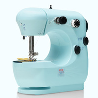 Machine à coudre électrique domestique, mini et portable, pour débutants, couture manuelle robuste pour tissus lourds