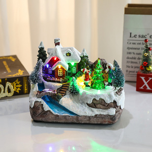 Casas de <span class=keywords><strong>Pueblo</strong></span> Navideñas Personalizadas Hechas a Mano en Resina 3D Ecológica, Muñeco de Papá Noel, Juguete para Niños, Regalos, Luz, Música, DIY, <span class=keywords><strong>Pueblo</strong></span> <span class=keywords><strong>Navideño</strong></span> - Product Image 1