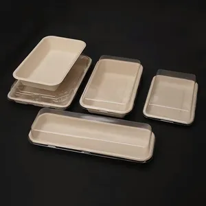 Bán Buôn Sinh Thái Thân Thiện Dùng Một Lần Hộp Sushi Phân Hủy Sinh Học Bã Mía Thực Phẩm Container Sushi Bao Bì