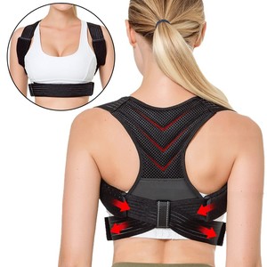 Correcteur de posture dorsal invisible et confortable avec coussinet en mousse et sangle extensible réglable pour adultes et adolescents, idéal pour le bureau, les études et l'usage quotidien - Product Image 1