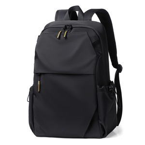 Laptop <b>Backpack</b> 15.6 Inch Unisex Casual Commuting Bag For Students And Everyday Use Black Gray Blue Solid Color - Product Image 1