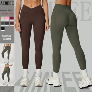 Ropa de <span class=keywords><strong>tenis</strong></span> para mujer, pantalones de Yoga con glúteos, ropa activa, mallas de entrenamiento de cintura alta para mujer - Product Image 1