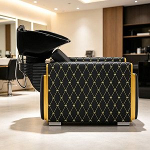 Fauteuil de lavage de luxe pour salon de coiffure avec bac en céramique - Product Image 2