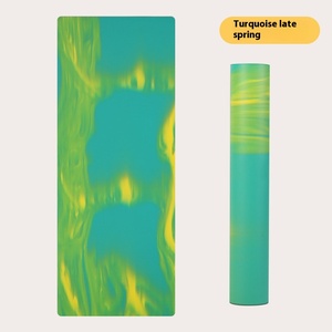 Biểu Tượng Tùy Chỉnh Có Sẵn 5Mm Mô Hình Dòng Chảy Frosted PU Cao Su Tự Nhiên Yoga Pilate Mat Non-Slip Thể Thao Khiêu Vũ Tập Thể Dục Mat-Địa Phương - Product Image 2