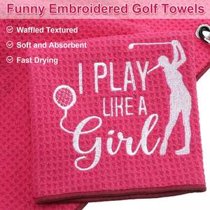 Toalla de Golf Personalizada para Mujer, Toalla Bordada para Mamá, Regalo, Toalla de Microfibra Tipo Waffle para Bolsa de Golf con Clip y Accesorios - Product Image 2