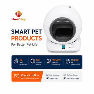 Bac à litière automatique intelligent pour chat avec système d'auto-nettoyage, filtre anti-odeurs, nettoyage facile, intérieur rond de 68 L pour les chats de grande taille - Product Image 1