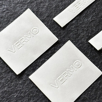 Étiquettes de col en tissu personnalisées de luxe avec logo cousu pour vêtements, étiquettes tissées