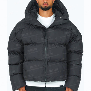 Giacche Imbottite Personalizzate in Piuma d'Oca <span class=keywords><strong>Bianca</strong></span>, Antivento, per Uomo, <span class=keywords><strong>Oversize</strong></span>, Calde, Corte, per l'Inverno - Product Image 5