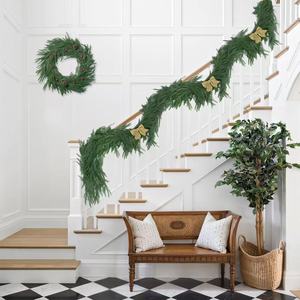 Guirnalda de Agujas de Pino Artificiales Xianglin de 1.8m y 50 Mallas, Decoración para Navidad, Uso Interior y Exterior - Product Image 4