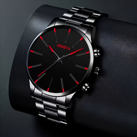Montre de mode pour homme, ensemble de 4 pièces, montre en alliage pour homme avec collier à pendentif balle, ensemble d'accessoires de bijoux minimalistes