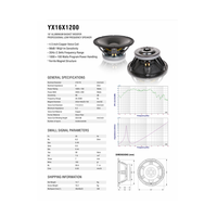 VAMAV YX18X451 18 Pulgadas Ferrite Woofer 1800W 4.5" Subwoofer de bobina de voz para rendimiento altavoz de audio profesional de