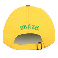 Casquette de baseball 6 panneaux brodée en pur coton pour le football, chapeau de soleil équipe du Brésil, été