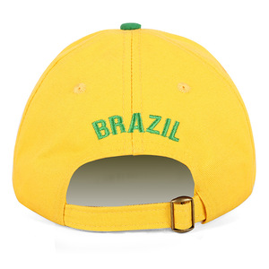 Cappellino da Baseball per Calcio a 6 Pannelli con Ricamo in Puro Cotone, Cappello Parasole Estivo della Squadra Brasiliana - Product Image 5