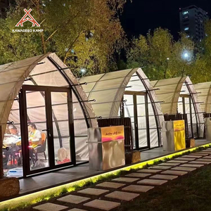 Kawagebo Kamp Outdoor Glamping Luxury Tent Waterproof <b>Wagon</b> Tent Frame Cabin With Wheel Flooring Hotel Style YQ970802 New Model - Product Image 4