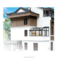 Conservatoire de jardin résidentiel, structure en alliage d'aluminium, double vitrage trempé Low-E, isolé thermiquement, insonorisé, alimenté à l'énergie solaire, sur mesure