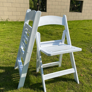 Sedie Pieghevoli <span class=keywords><strong>Wimbledon</strong></span> in Resina Plastica Bianca di Alta Qualità per Eventi, Matrimoni e Giardino - Product Image 2