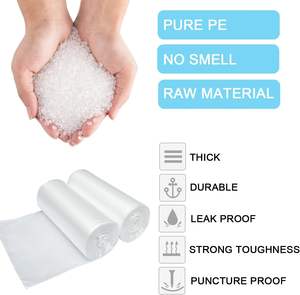 Bolsas de Basura Transparentes Resistentes, Biodegradables y Desechables para Oficina, Hogar, Baño, Auto, Contenedores de Escritorio, Paquete de 120 Unidades - Product Image 3