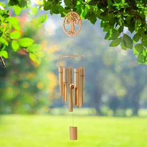 Carillons éoliens en bambou naturel artisanat arbre de vie méditation décoration de jardin extérieur vent filateurs cloche cadeau de noël - Product Image 6