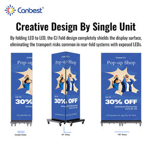 Pantalla LED Plegable de Tres Paneles Canbest P1.5 P1.8 P2.5, Panel LED de Pared Ultra Delgado Portátil para Interiores, Pantalla LED para Ferias Comerciales - Product Image 2