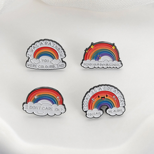 Sming Pins I WAS a RAINBOW Esmalte Pins Custom I DO Not CARE Broches Insignias de solapa Ropa Homosexualidad LGBT Joyería - Product Image 3