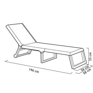 Chaise longue pliante Dream avec dossier réglable, idéale pour le jardin et la piscine - Anthracite - Product Image 6