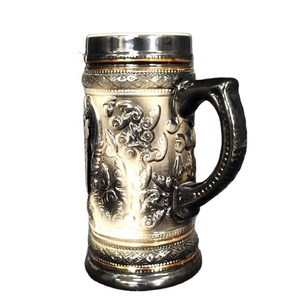 HAUCOZE Stein de la <span class=keywords><strong>cerveza</strong></span> de cerámica taza de <span class=keywords><strong>cerveza</strong></span> hecha a mano taza Tankard Petwer tapa caballo TRANSPORTE <span class=keywords><strong>Y</strong></span> SOCORRO - Product Image 4
