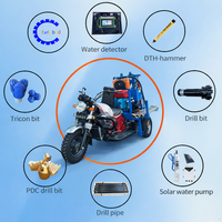 Machine de forage de puits d'eau portable, directe usine, pour une profondeur de 200 m, stable et performante