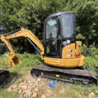 Mini-excavatrice sur chenilles CAT305 d'occasion de 5 tonnes, moteur d'origine, faible consommation de carburant, pour travaux d'aménagement paysager et de construction municipale