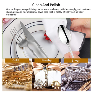 Paños de Pulido de Joyería de Cuatro Capas 7*10 con Logotipo Personalizable OEM, Paño de Pulido de Joyería Duradero de Alta Calidad para Oro y Plata - Product Image 5