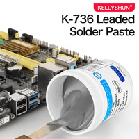 Pâte à souder au plomb K-736 KELLYSHUN, pâte à souder à noyau de colophane, 500g 1 bouteille pour SMT BGA etc. Soudure liquide pour l'électronique